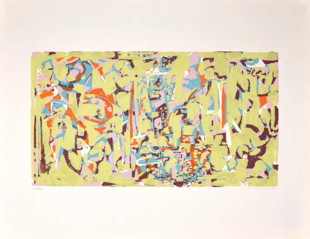 Sérigraphie Raymond - Composition, 1954 - Hand-signed