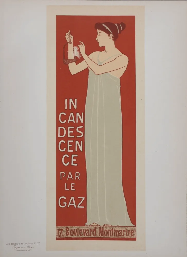 Lithographie Realier-Dumas - L'Incandescence par le Gaz, Les Maitres de L’Affiche