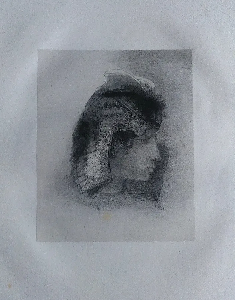 Lithographie Redon - Mes baisers...