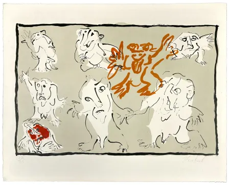 Lithographie Reinhoud - C'est la vie