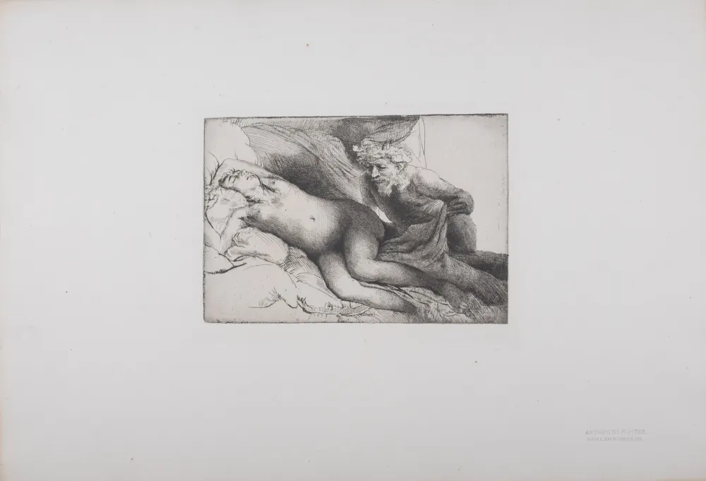 Héliogravure Rembrandt - Antiope et Jupiter