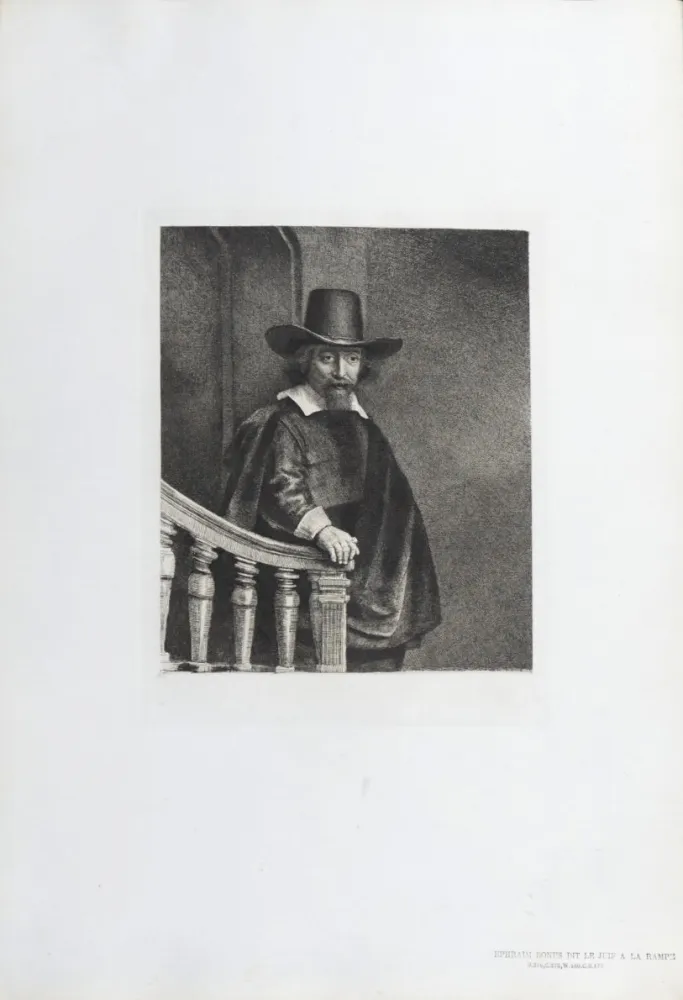 Héliogravure Rembrandt - Ephraim Bonus dit Le Juif à la Rampe