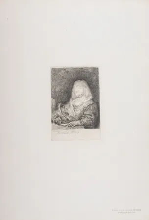 Héliogravure Rembrandt - Homme avec chaine et croix