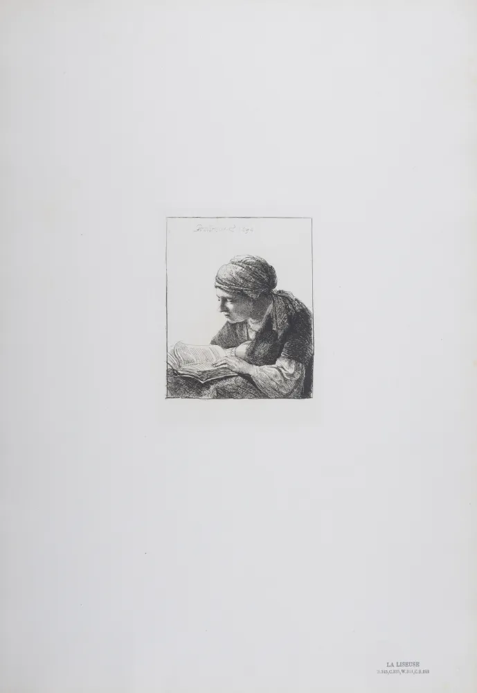 Héliogravure Rembrandt - La Liseuse