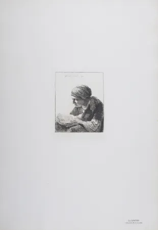 Héliogravure Rembrandt - La Liseuse