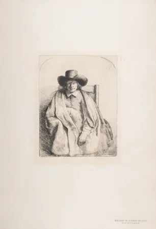 Héliogravure Rembrandt - Portrait de Clément de Jonge