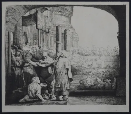Héliogravure Rembrandt - Saint Pierre guérissant le paralytique