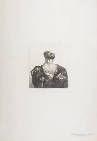 Héliogravure Rembrandt - Vieillard au manteau de velours
