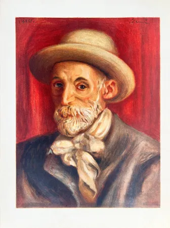 Lithographie Renoir - Autoportrait