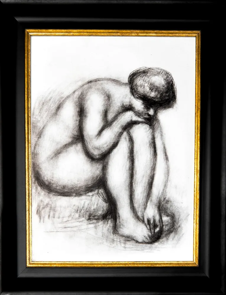 Lithographie Renoir - Baigneuse se séchant
