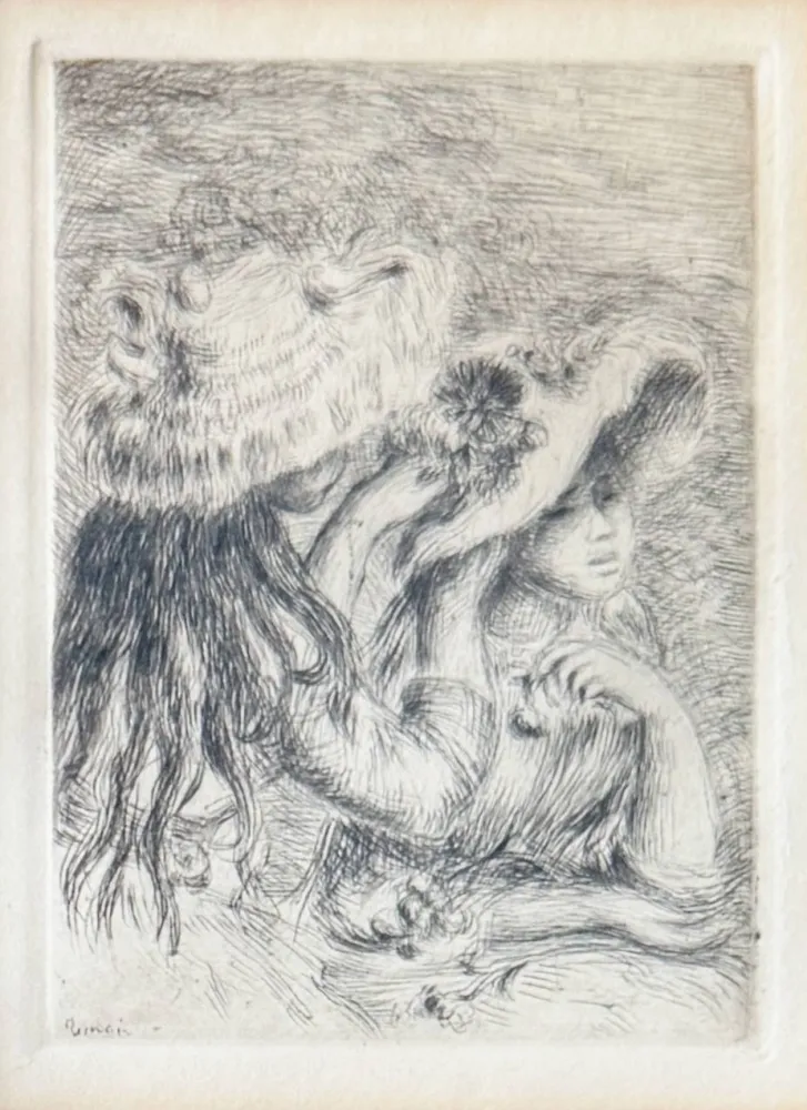 Lithographie Renoir - Le Chapeau Épinglé