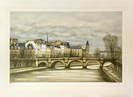 Lithographie Renoux - Le Pont-Neuf