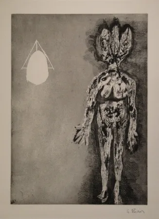 Eau-Forte Et Aquatinte Richier - Femme debout / L’Hydre