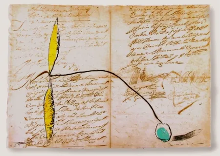 Eau-Forte Et Aquatinte Riera I Arago - Airplane with Yellow Propeller