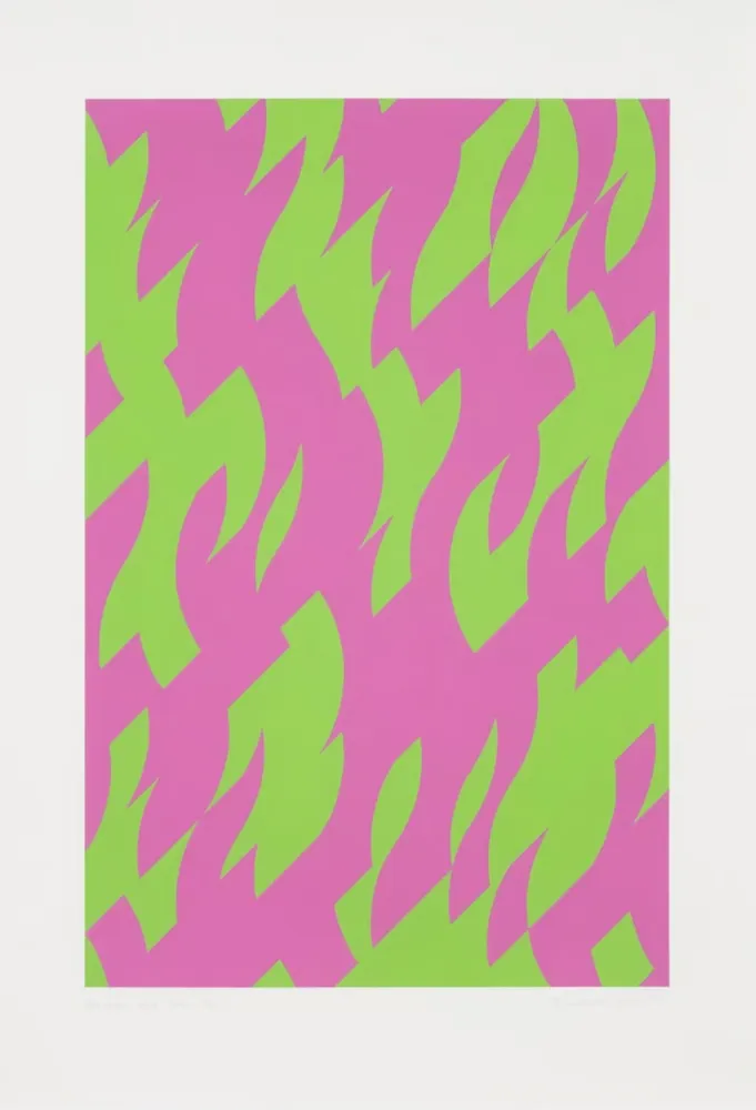 Sérigraphie Riley - Magenta and Green