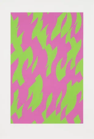 Sérigraphie Riley - Magenta and Green