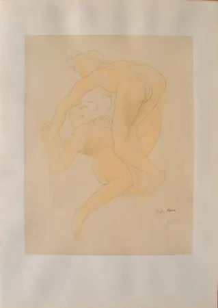 Gravure Rodin - Corps enlacés