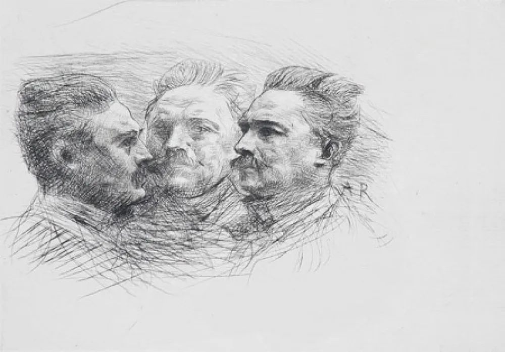 Gravure Rodin - Henri Becque