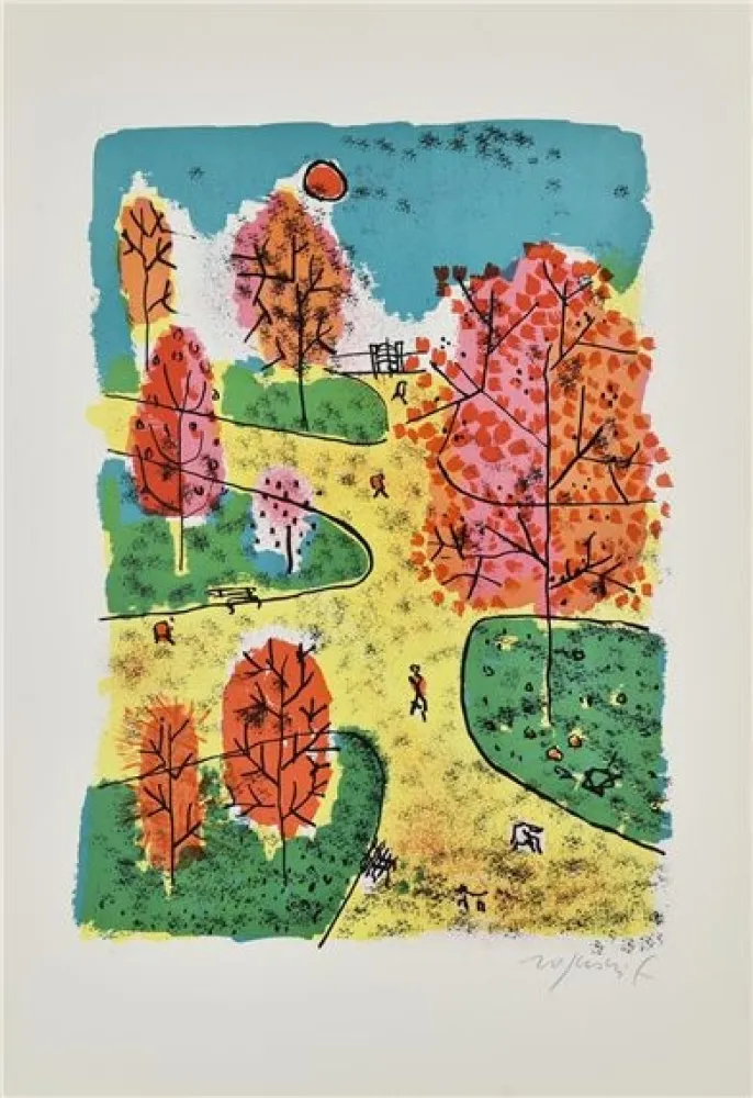 Lithographie Rognoni - Paesaggio