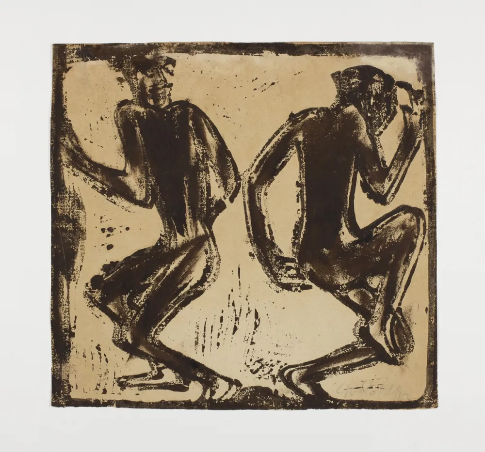 Gravure Sur Bois Rohlfs - Zwei Tanzende (Two Dancers)