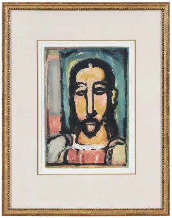 Eau-Forte Et Aquatinte Rouault - Christ de face