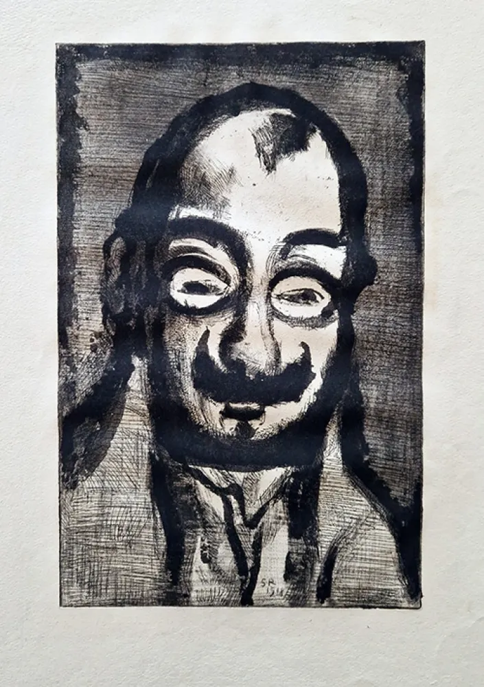 Aquatinte Rouault - Le politicard
