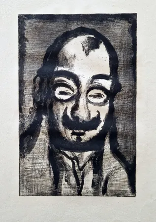 Aquatinte Rouault - Le politicard