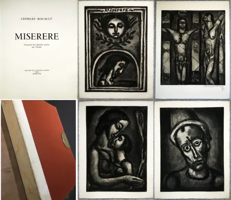 Livre Illustré Rouault - MISERERE. 58 gravures. La suite complète de l'œuvre capitale de Rouault. Éditions de l’étoile filante, 1948