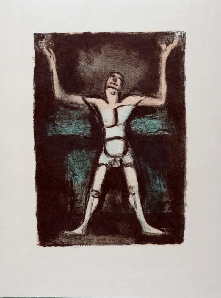 Lithographie Rouault - Notre Dame