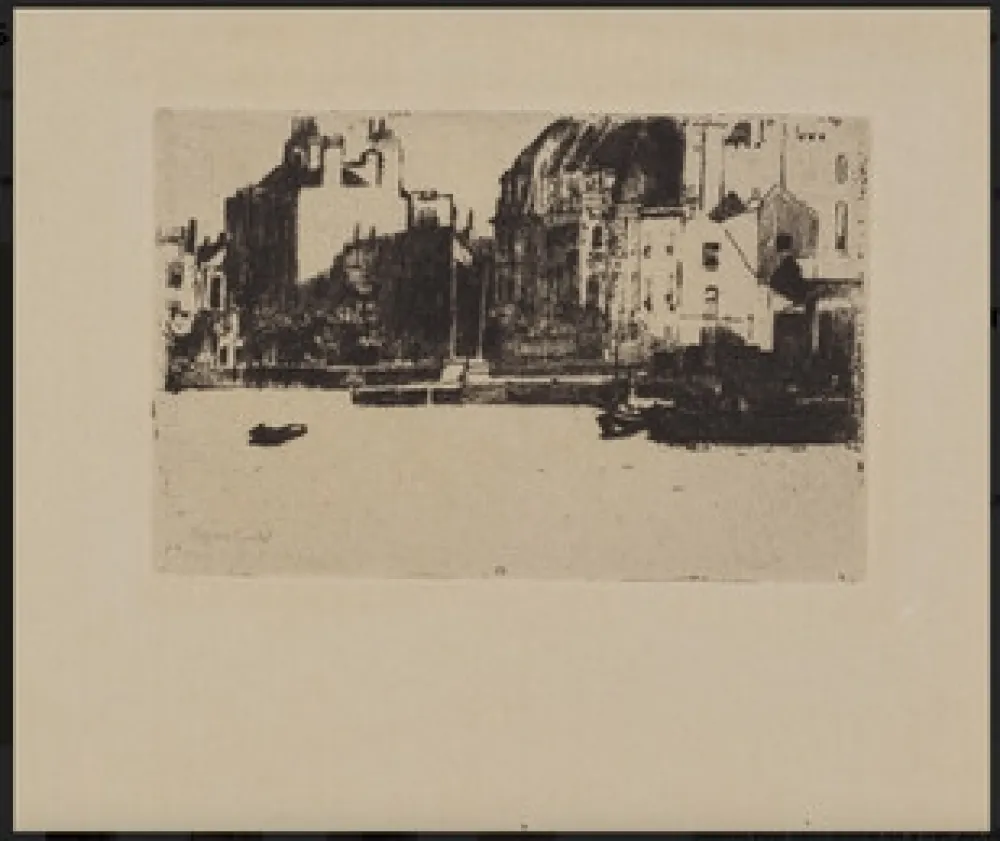 Eau-Forte Roussel - Chelsea Palaces (black-and-white version)