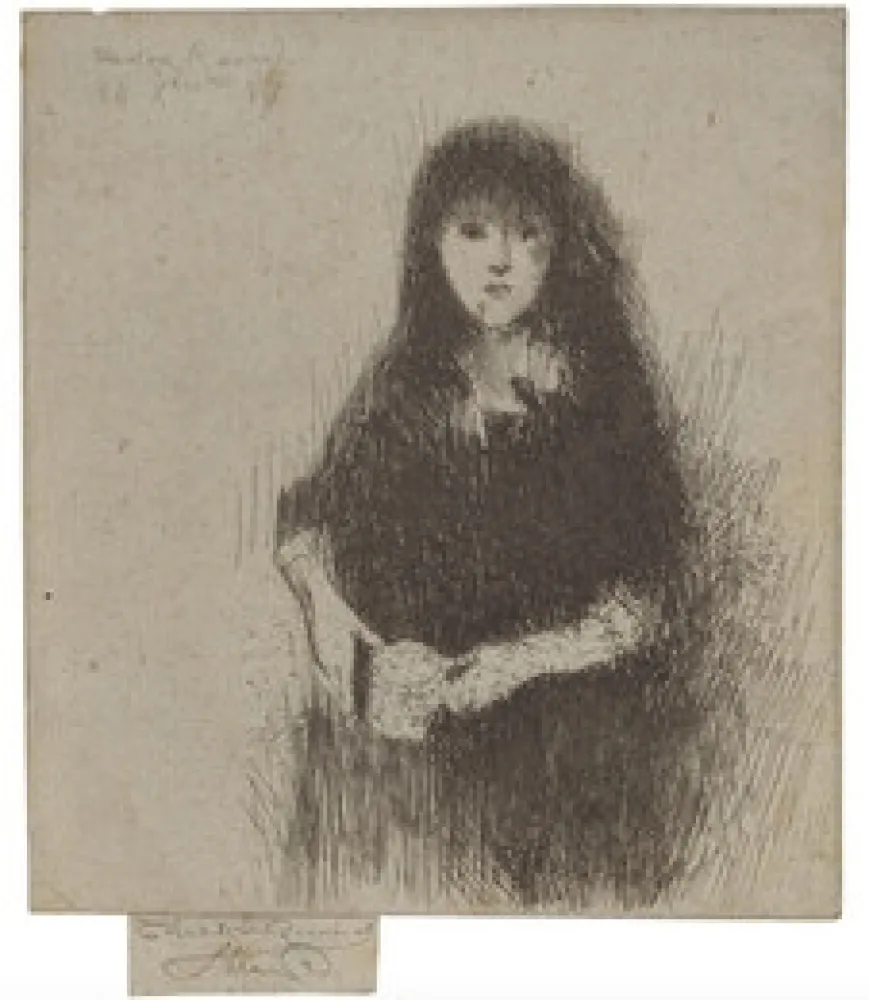 Eau-Forte Roussel - Portrait of a Little Spanish Girl