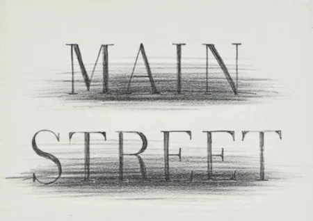 Lithographie Ruscha - Main Street