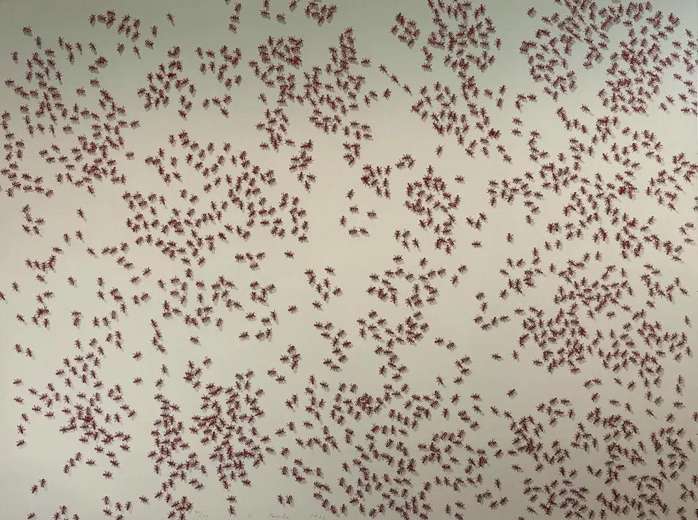 Sérigraphie Ruscha - Red Ants from the Insects Portfolio