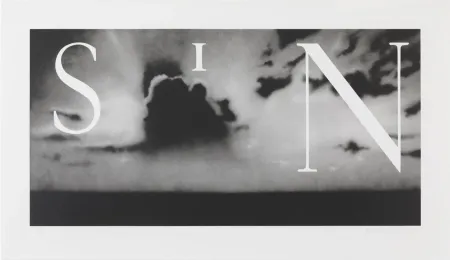 Lithographie Ruscha - Sin - Without