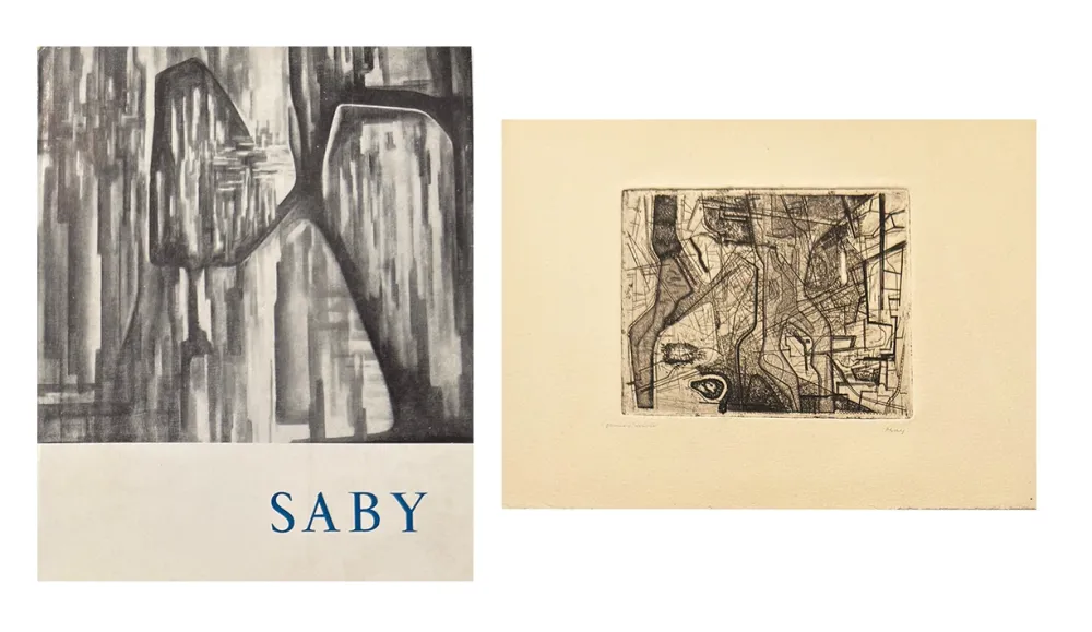 Livre Illustré Saby - Catalogue avec gravure originale signée