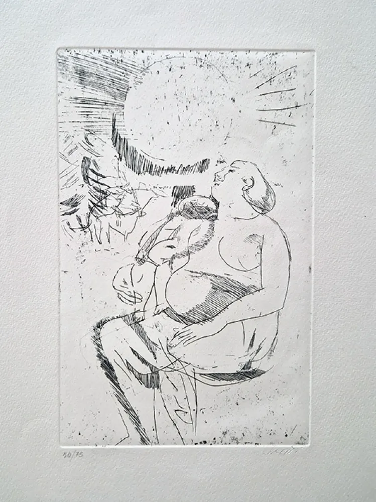 Eau-Forte Saetti - Maternità