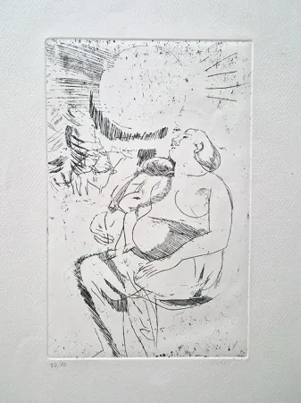 Eau-Forte Saetti - Maternità