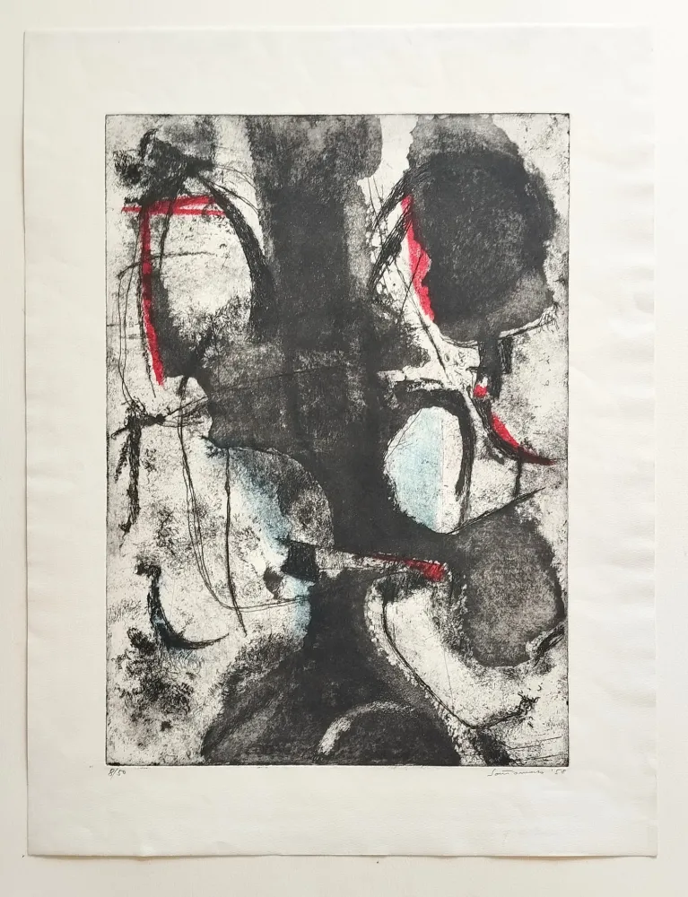 Eau-Forte Et Aquatinte Santomaso - Senza titolo