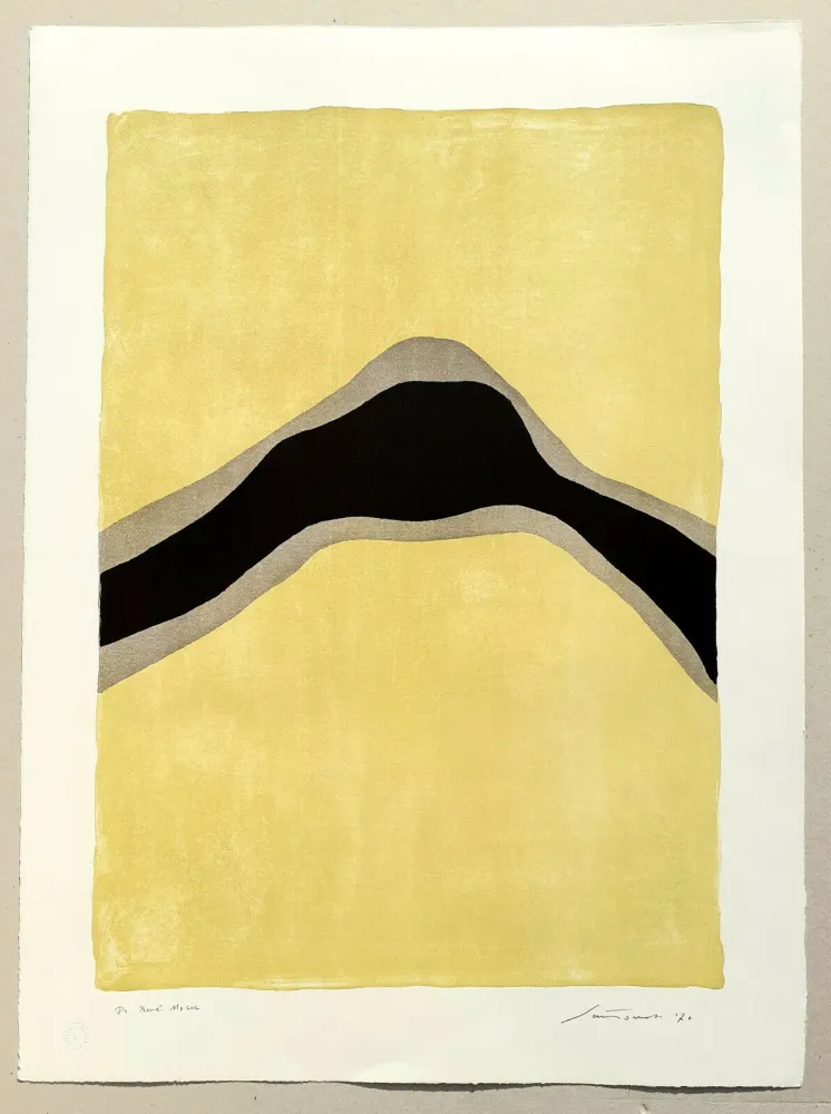 Lithographie Santomaso - Separazione giallo e nero