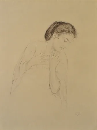 Gravure Sauer - Femme de profil