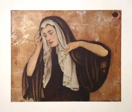 Gravure Sauer - Pleureuse