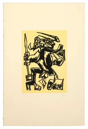 Linogravure Saura - Como el toro, he nacido Para el luto...