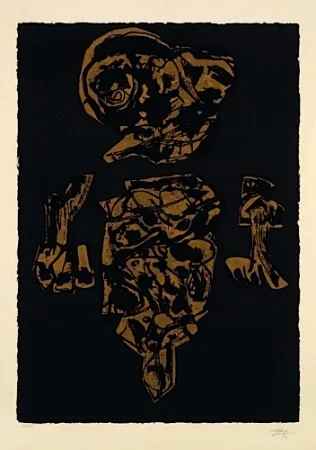 Lithographie Saura - EL VELON GOTEABA SOBRE SU TRAJEDE CEREMONIA