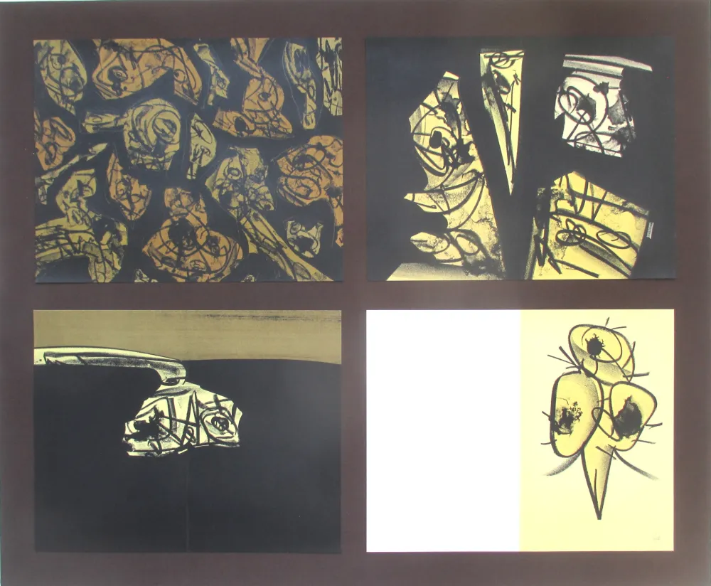 Lithographie Saura - L'enfer et les fleurs