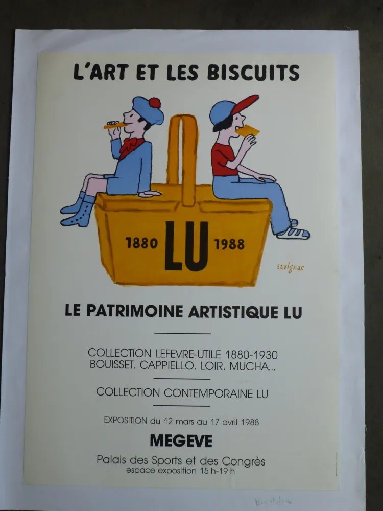 Affiche Savignac - Le patrimoine artistique LU ,l'art et les biscuits 