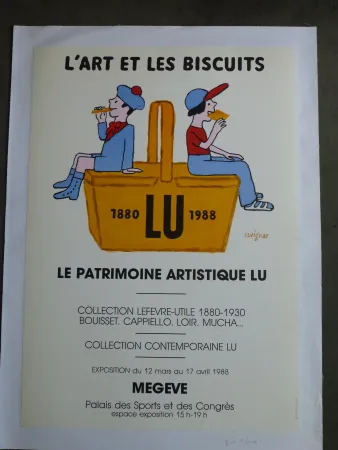Affiche Savignac - Le patrimoine artistique LU ,l'art et les biscuits 