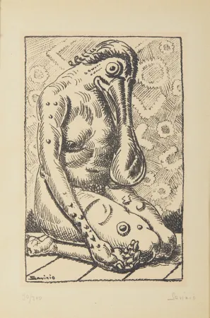 Lithographie Savinio - Alberto Savinio (1891–1952) – Da la nostra anima – Lithograph on paper – 1944