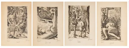 Eau-Forte Savinio - Stratagemmi d'amore