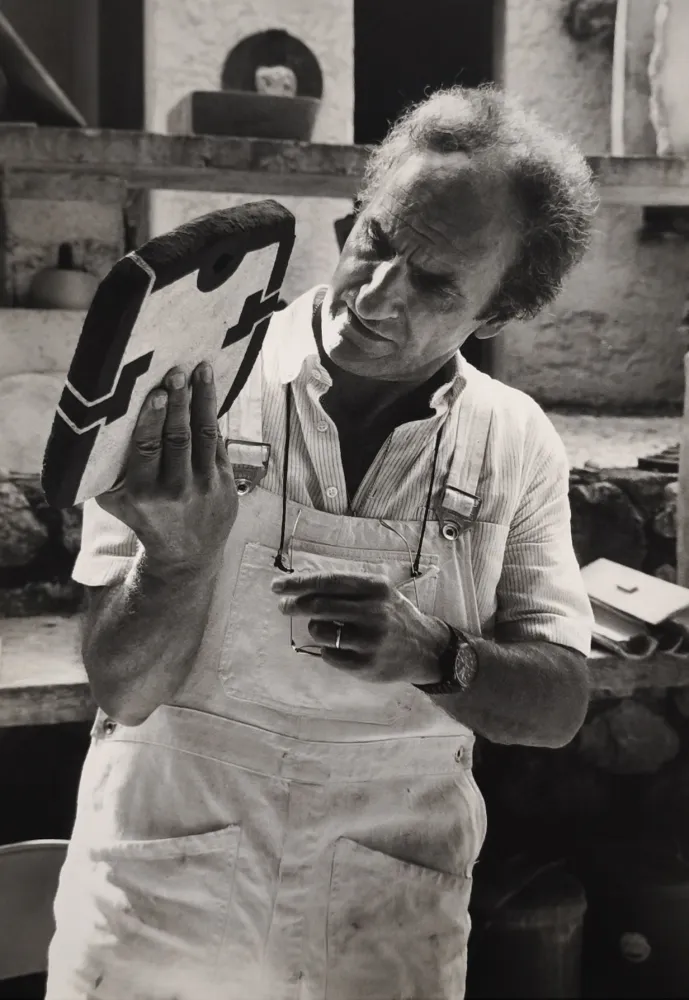 Photographie Scheidegger - Eduardo Chillida, 1978. 