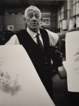 Photographie Scheidegger - Oskar Kokoschka, 1967.